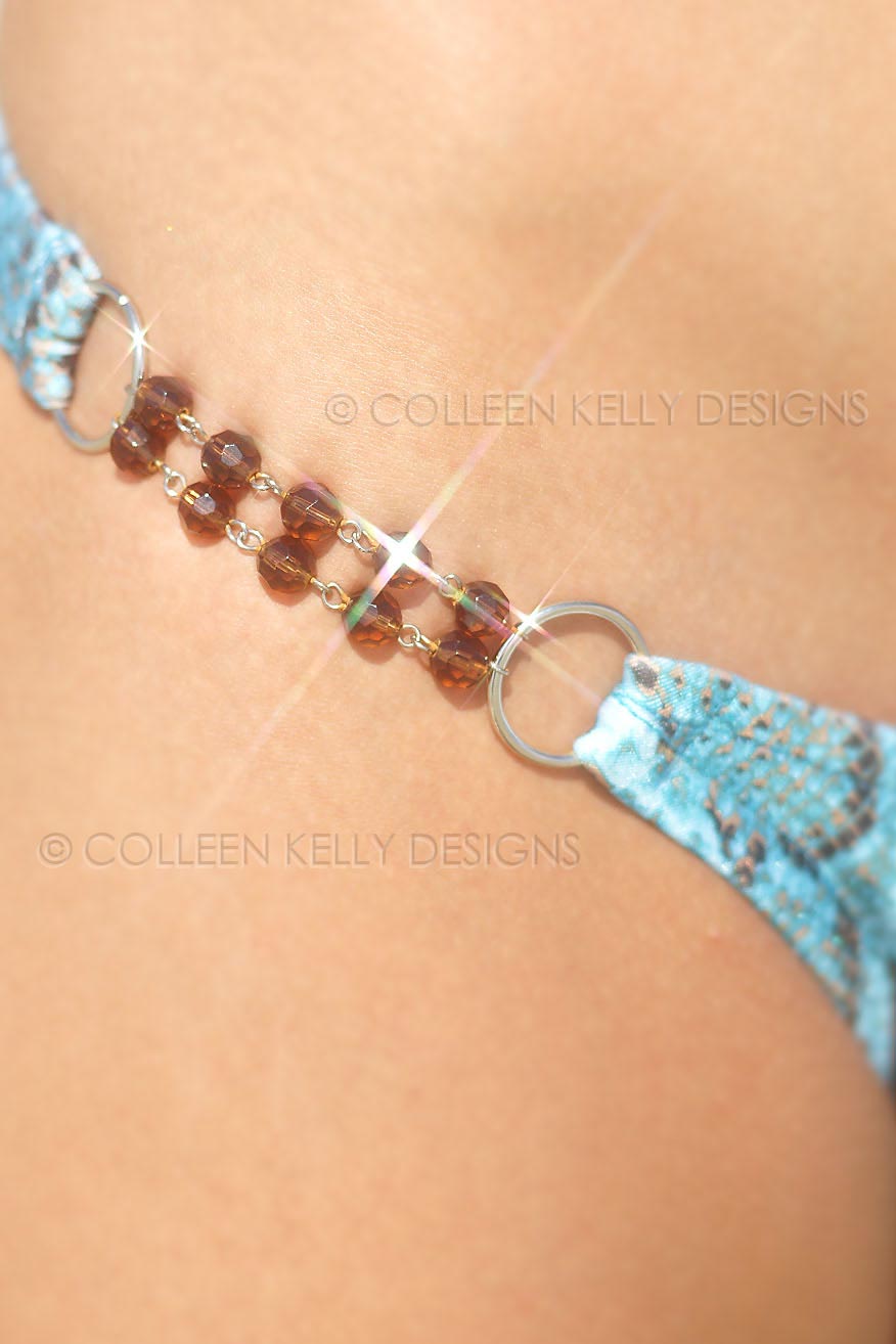 Colleen Kelly Designs Swimwear Style #1906 Image of Snake Beads 2-Piece Bikini