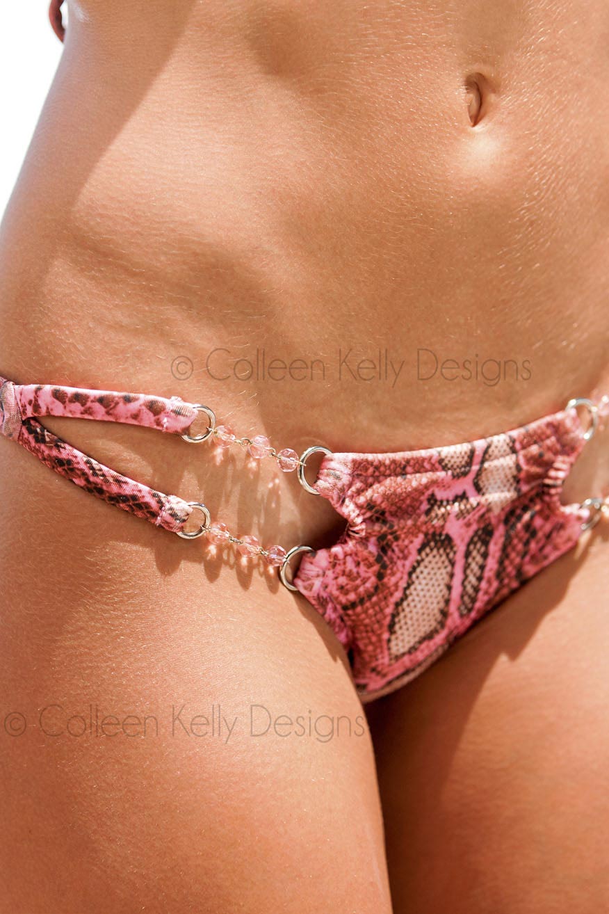 Colleen Kelly Designs Swimwear Style #3212 Image of Snake Beads Scooped 2-Piece