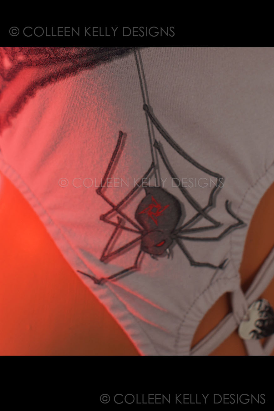 Colleen Kelly Designs Swimwear Style #235 Image of Metallica Spider Web Monokini