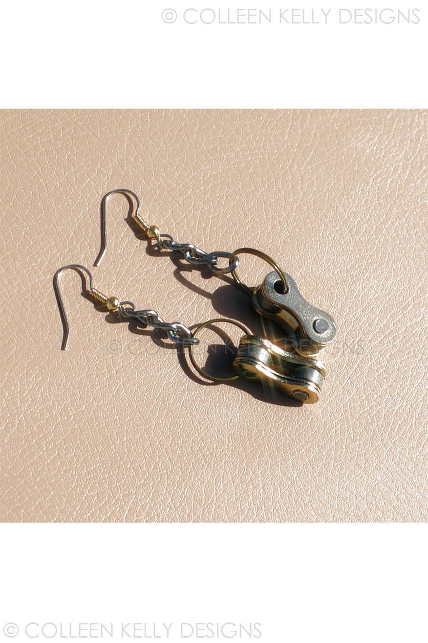 Bike on sale chain earrings