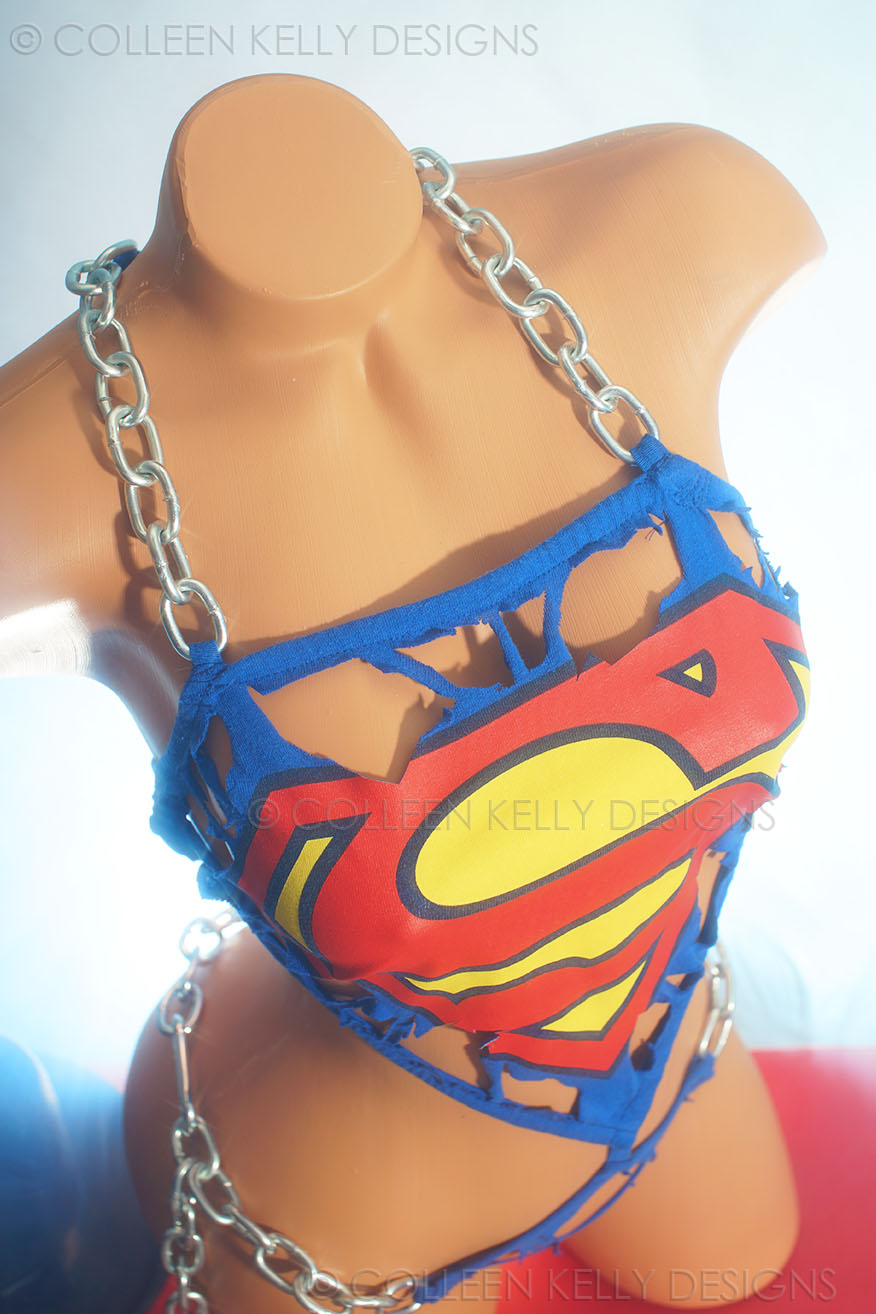Colleen Kelly Designs Swimwear Style #264 Image of Superman Shredded Shield