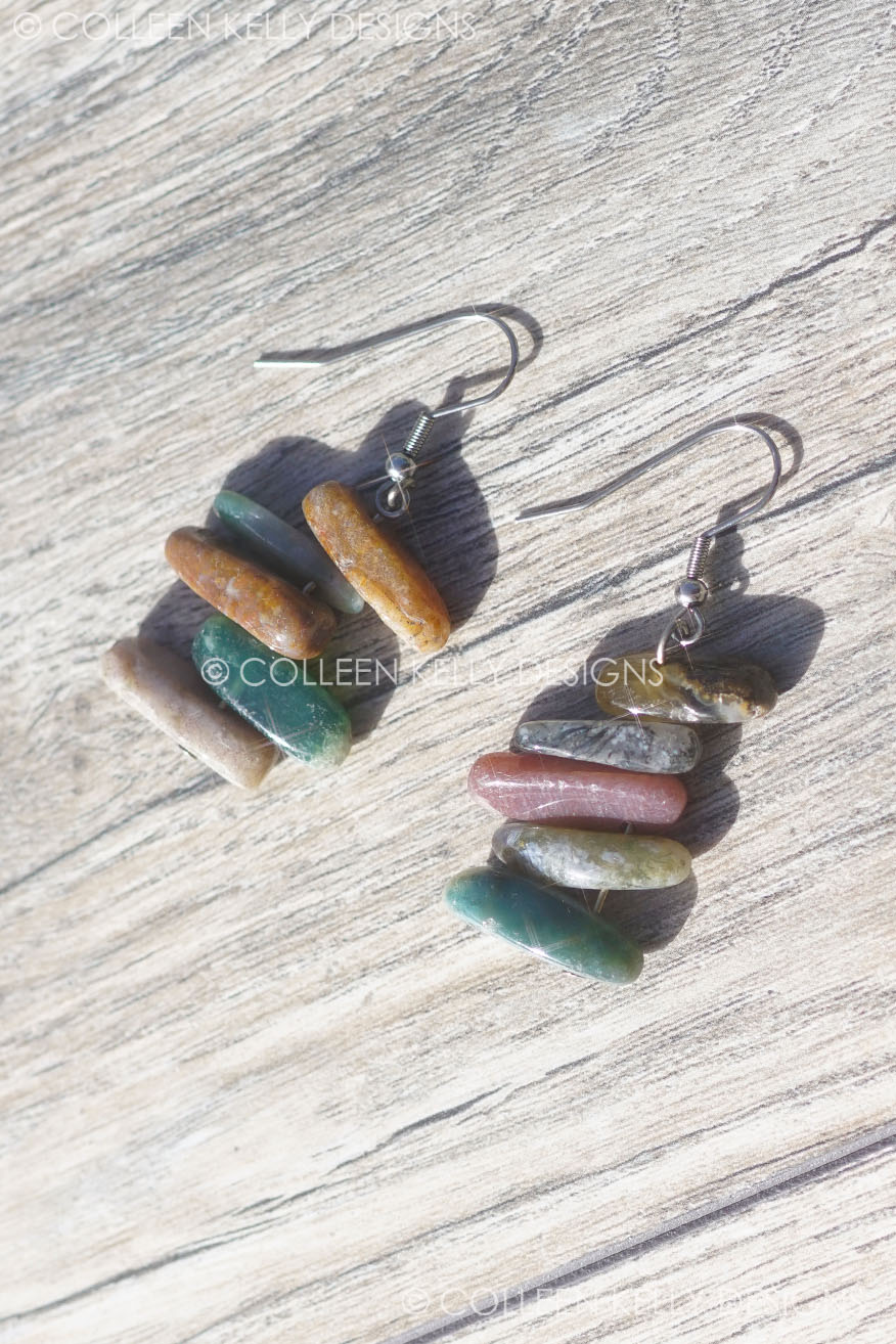 Colleen Kelly Designs Swimwear Style #2731 Image of River Stone Earrings