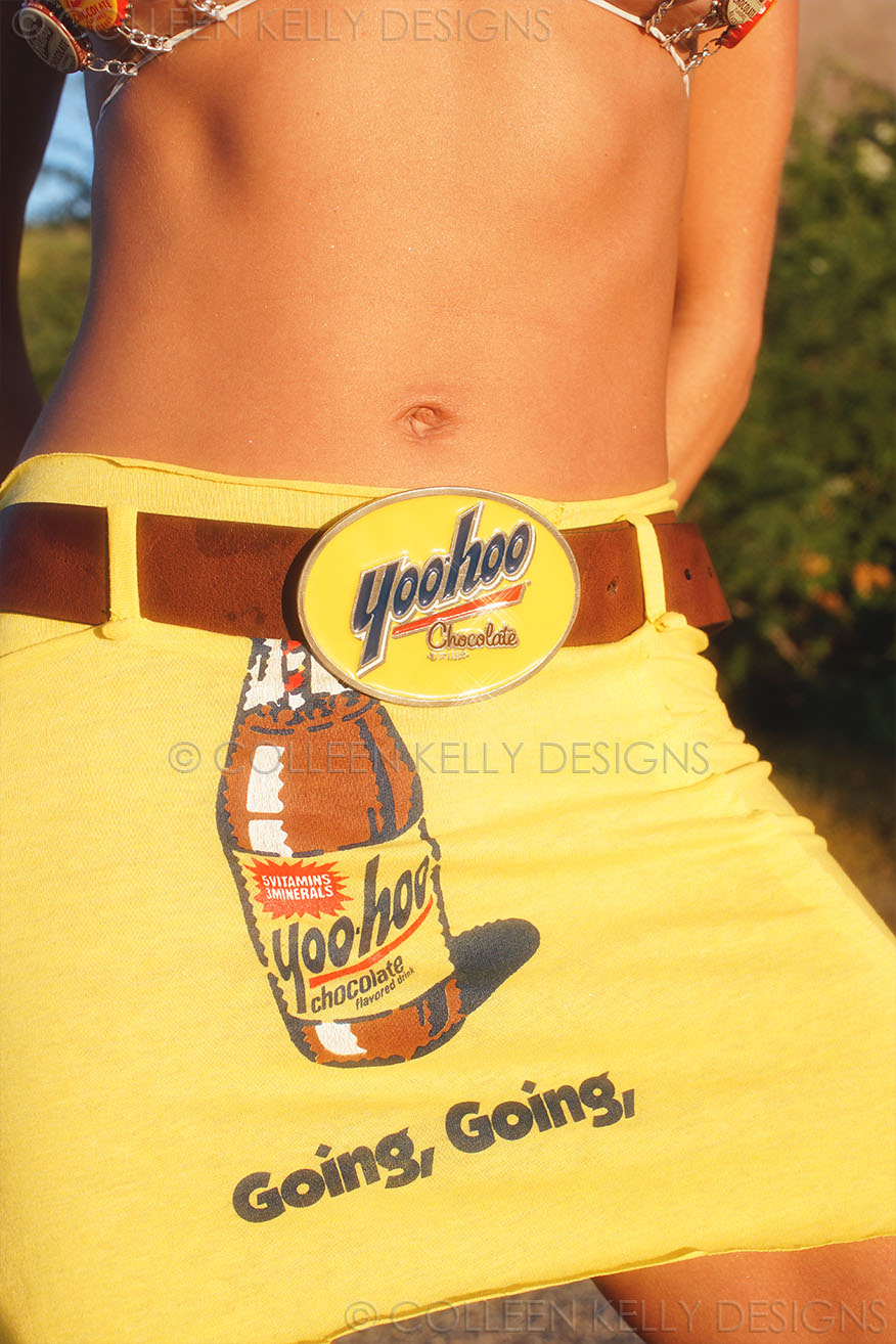 Colleen Kelly Designs Swimwear Style #7017 Image of Yoo-Hoo Bottle Cap T-Skirt