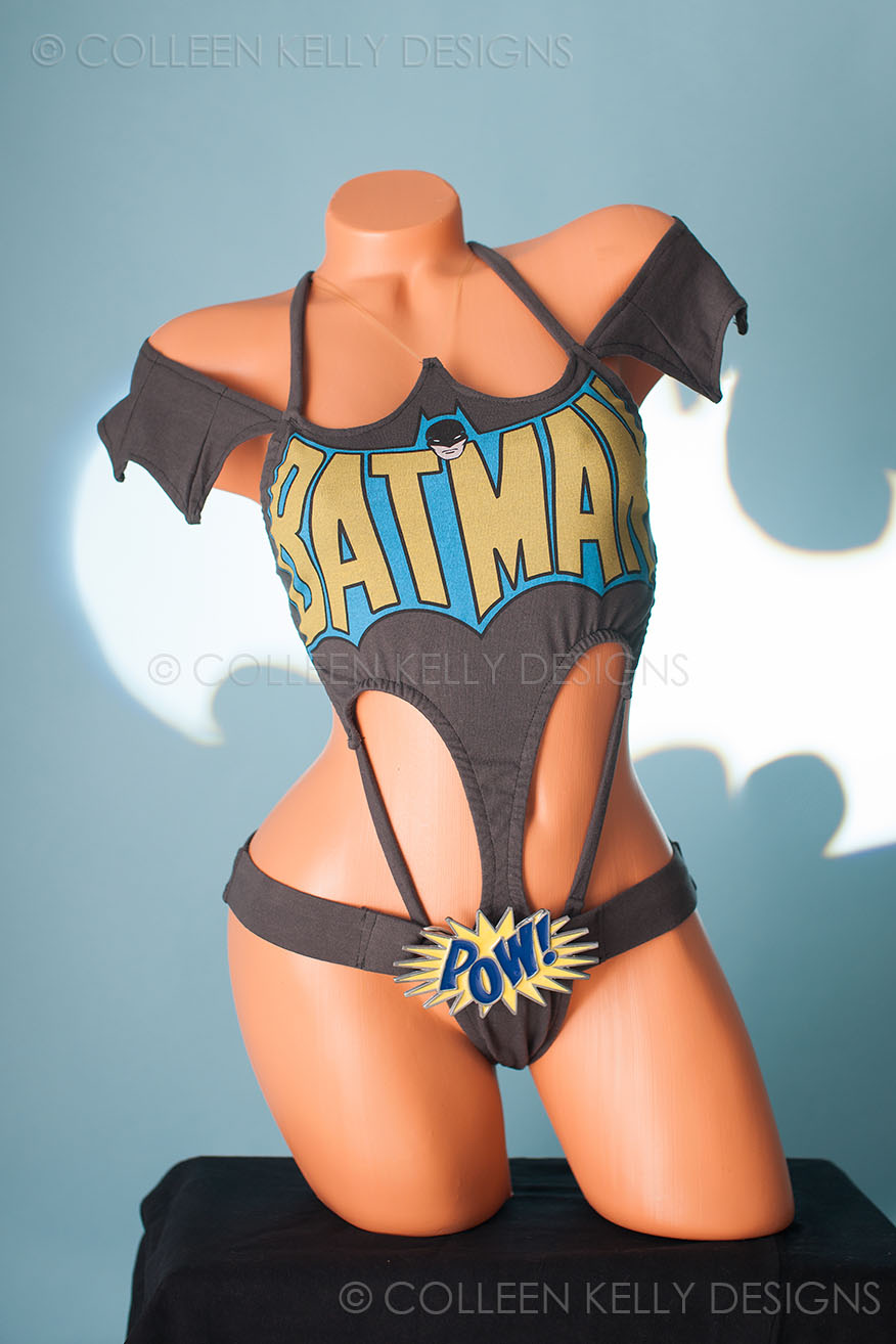 Colleen Kelly Designs Swimwear Style #236 Image of Vintage Batman Monokini