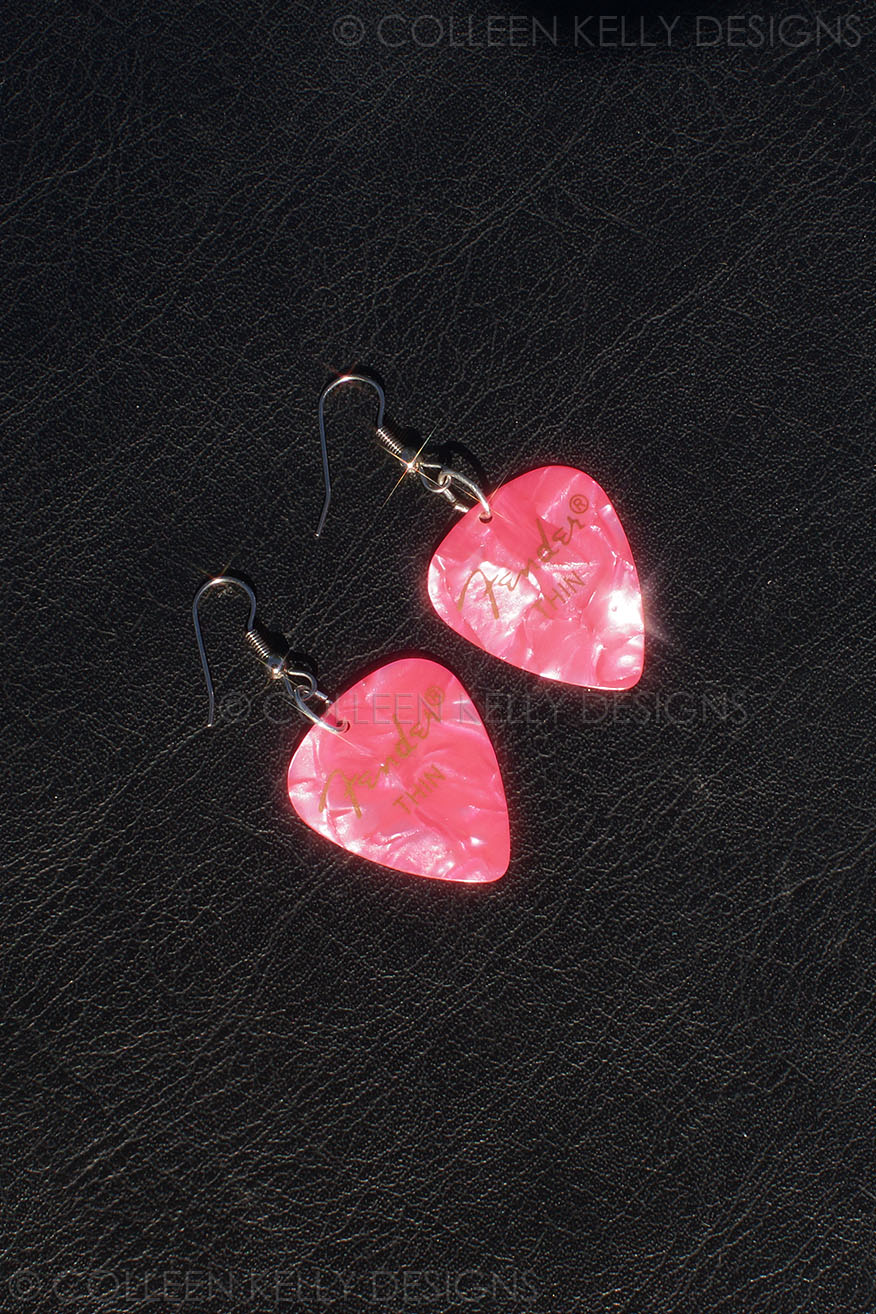 Colleen Kelly Designs Swimwear Style #2454 Image of Guitar Pick Earrings