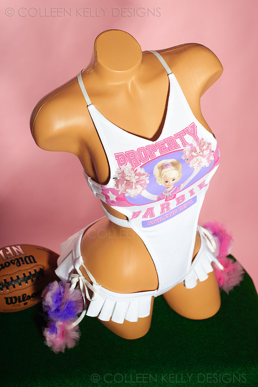 Colleen Kelly Designs Swimwear Style #263 Image of Barbie Cheerleader Skirtlette