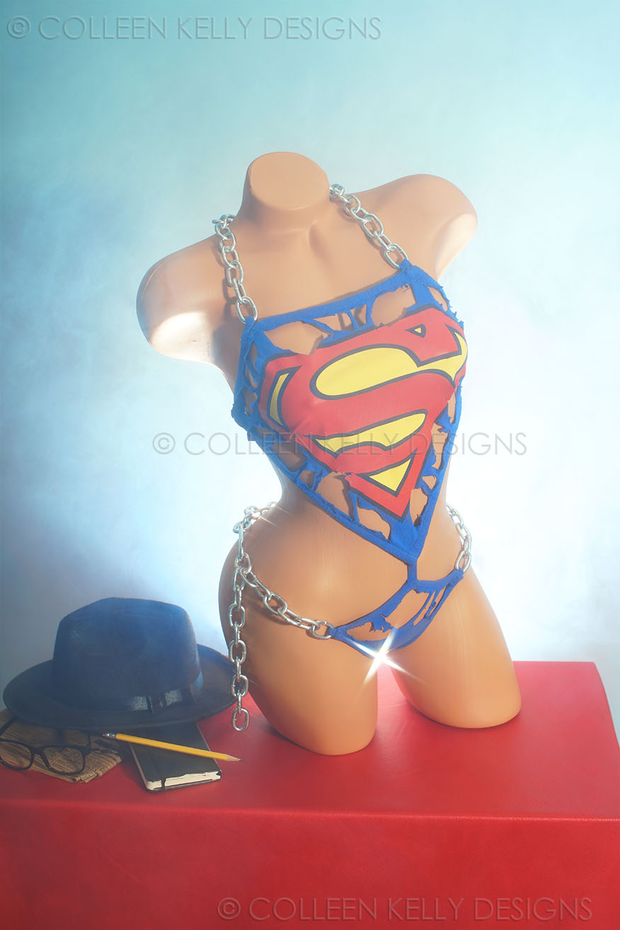 Colleen Kelly Designs Swimwear Style #264 Image of Superman Shredded Shield