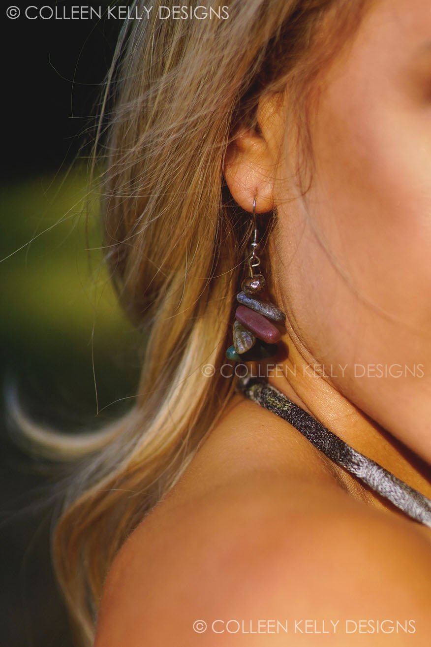 Colleen Kelly Designs Swimwear Style #2731 Image of River Stone Earrings