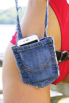 Colleen Kelly Designs Swimwear Image: Denim Pocket Purse